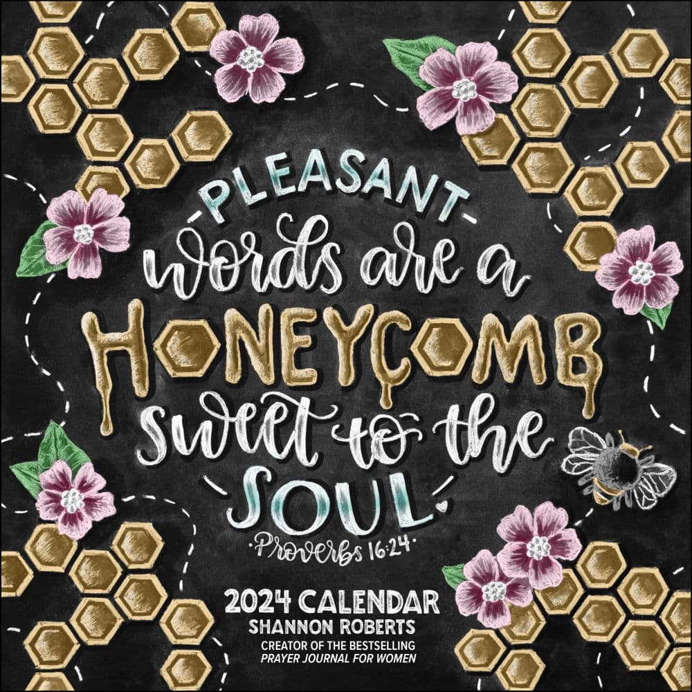 Chalk Art Scripture 2024 Wall Calendar