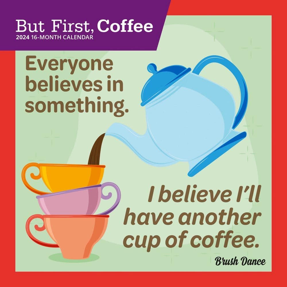 But First Coffee 2024 Mini Wall Calendar