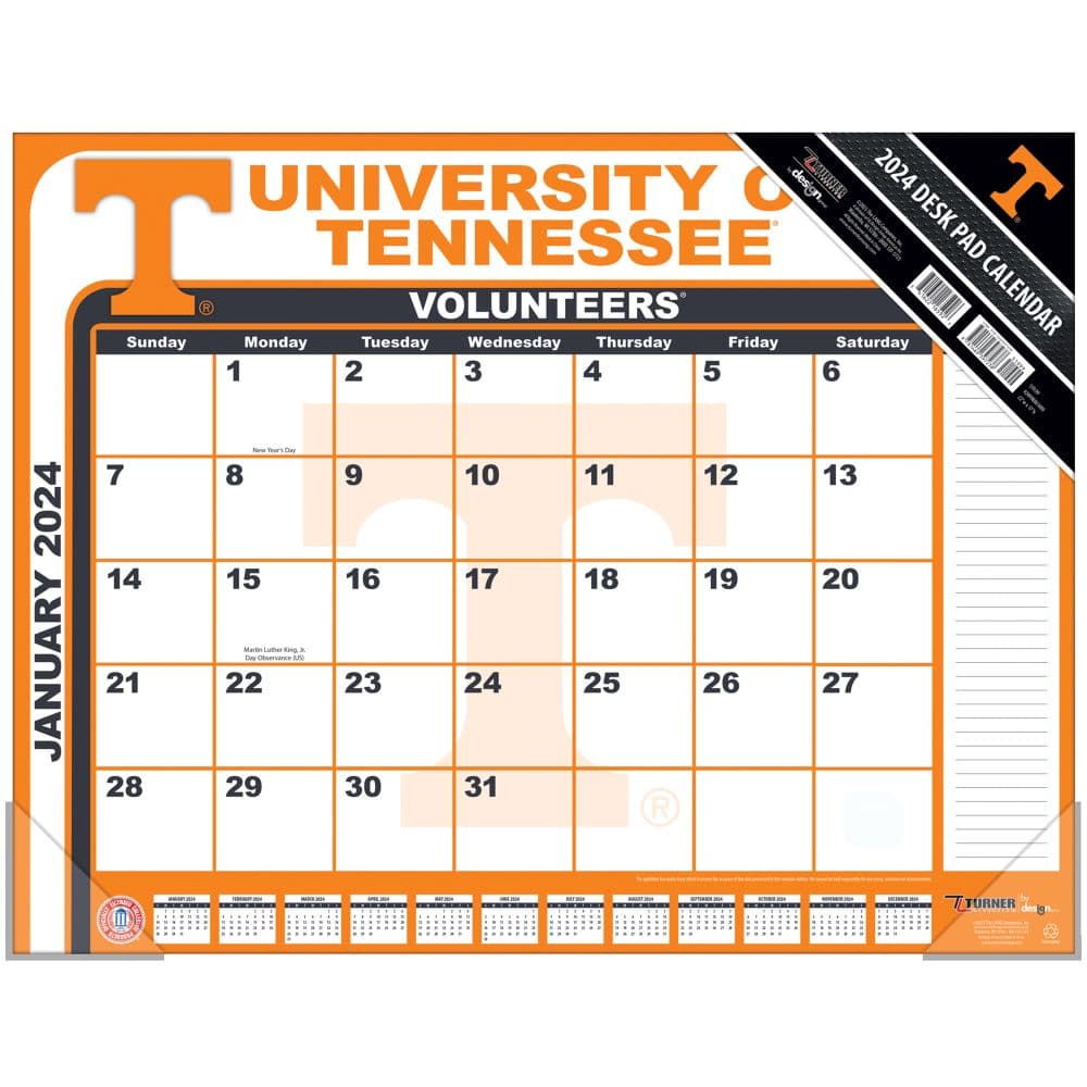 Tennessee Volunteers 2024 Desk Pad