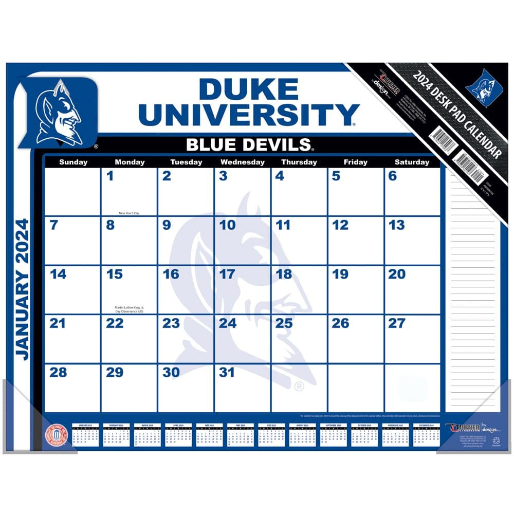 Duke Blue Devils  2024 Desk Pad