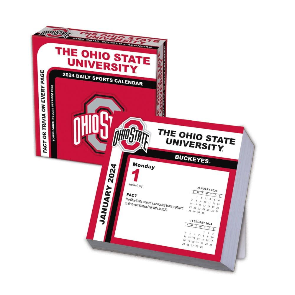 COL Ohio State Buckeyes 2024 Desk Calendar