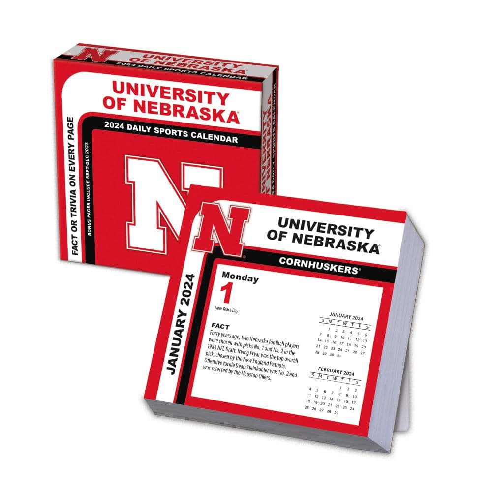 Nebraska Cornhuskers 2024 Desk Calendar