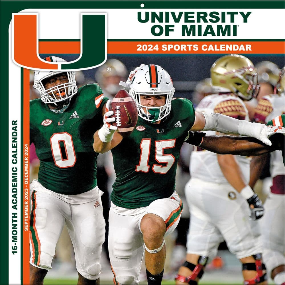 COL Miami Hurricanes 2024 Wall Calendar