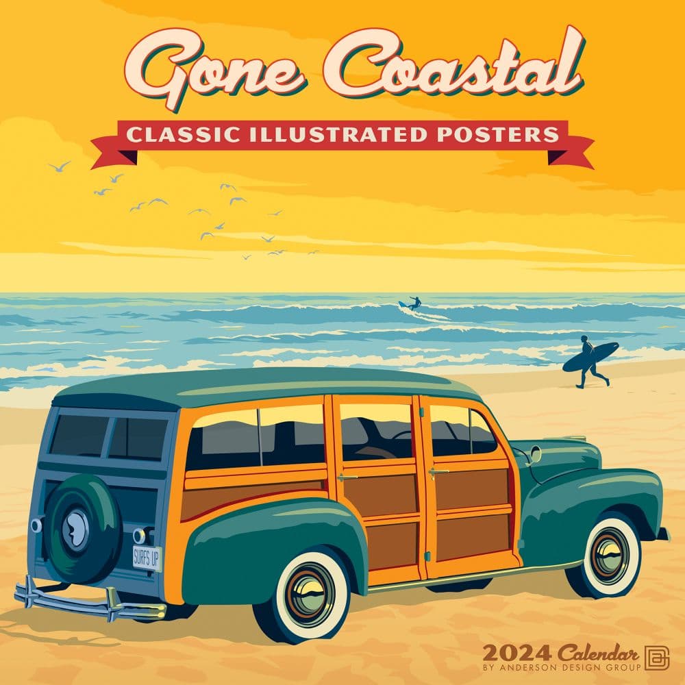 Gone Coastal Art 2024 Wall Calendar