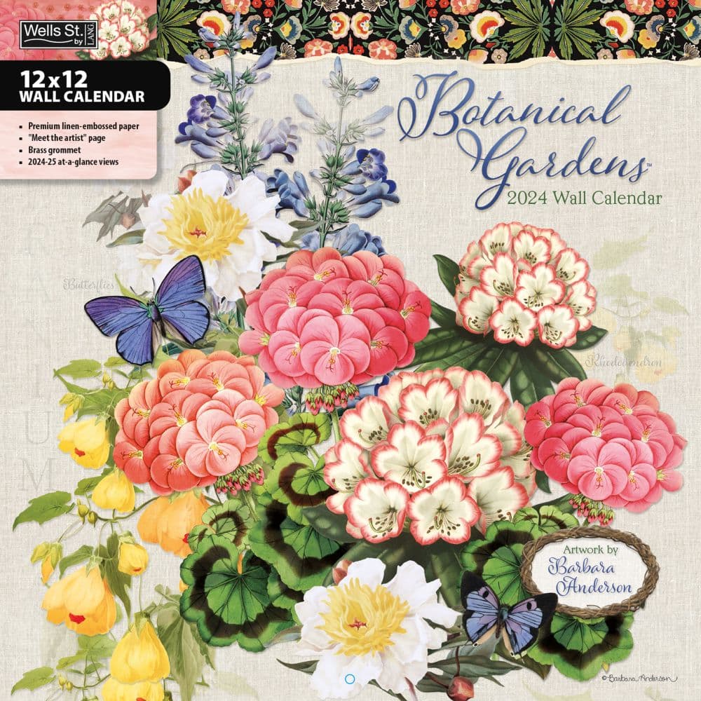 Botanical Gardens 2024 Wall Calendar