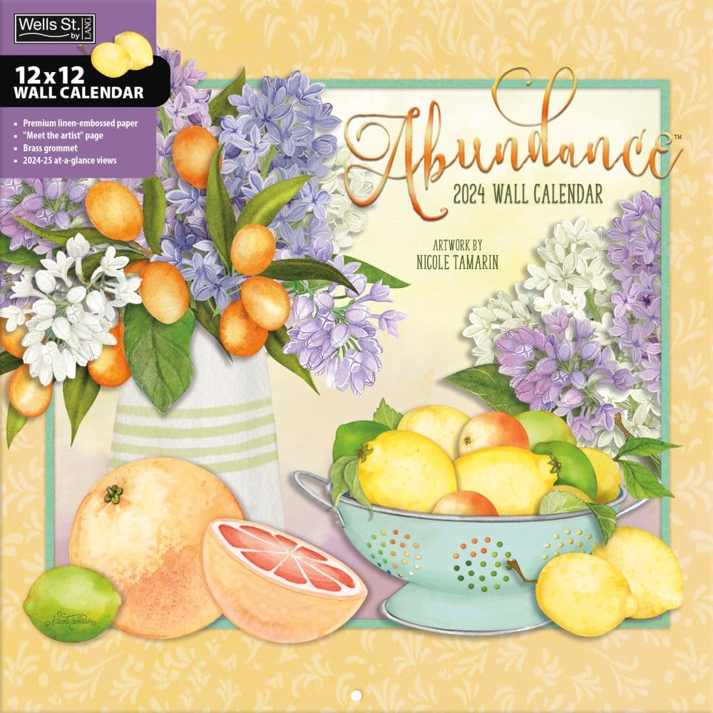 Abundance 2024 Wall Calendar