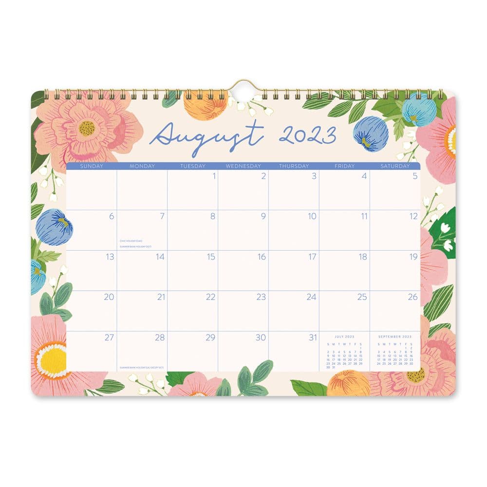 Bella Flora Spiral Deluxe 2024 Wall Calendar