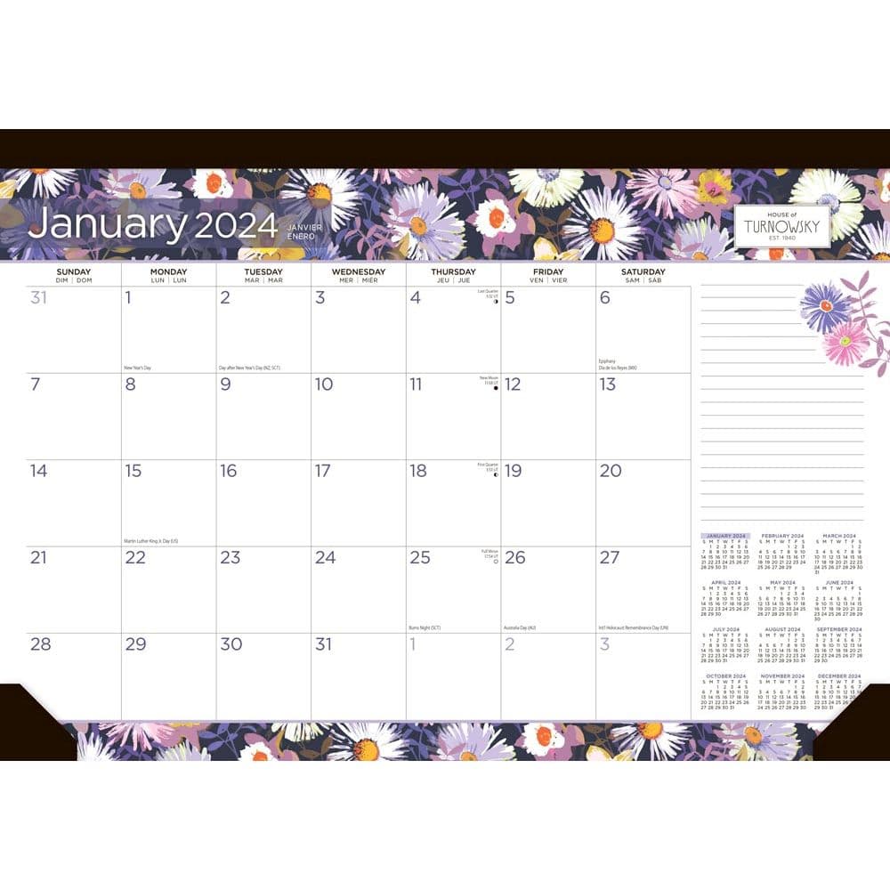 Turnowsky Flower Divas 2024 Desk Pad