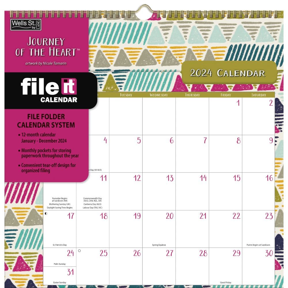 Journey Of The Heart File It 2024 Wall Calendar