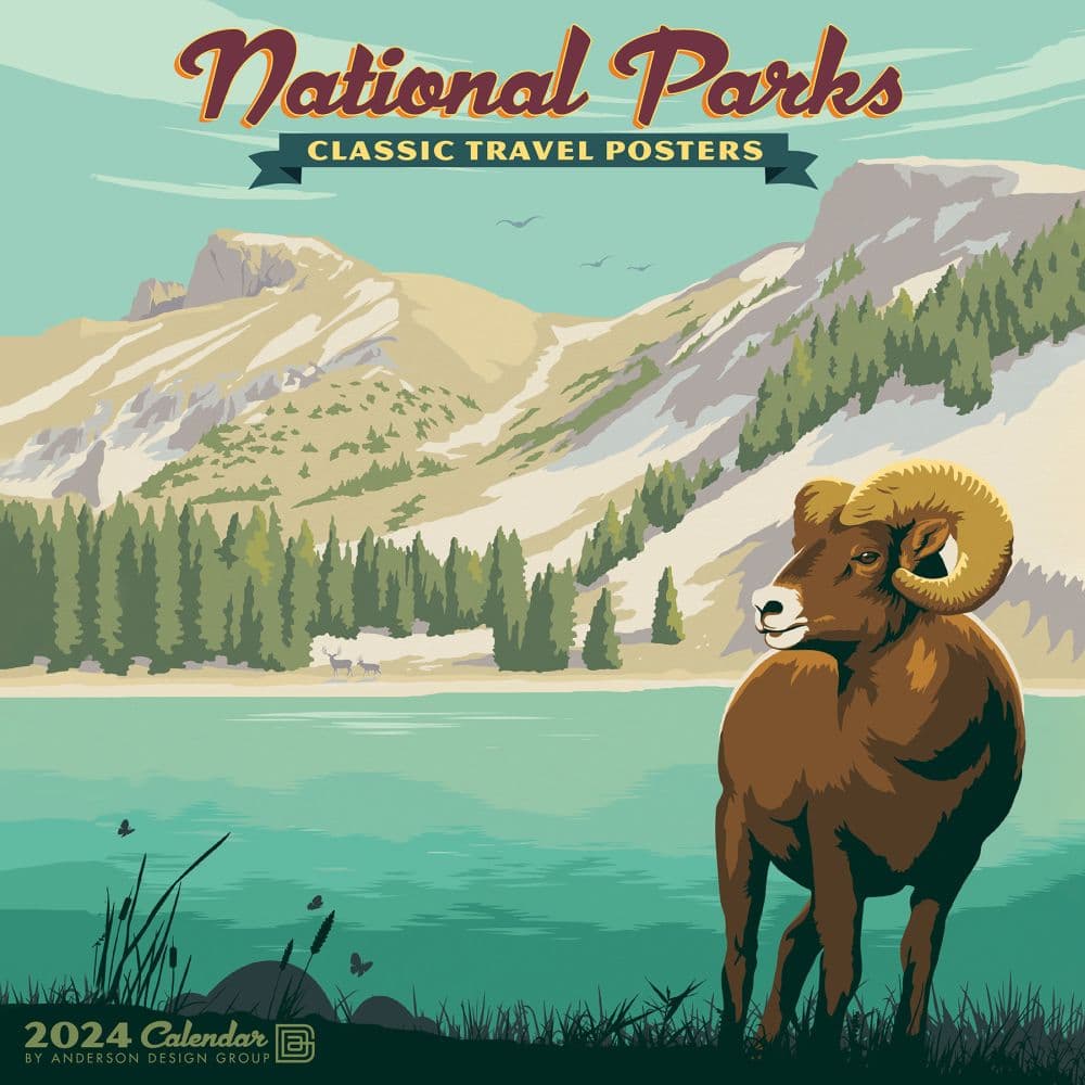 National Parks Art 2024 Wall Calendar