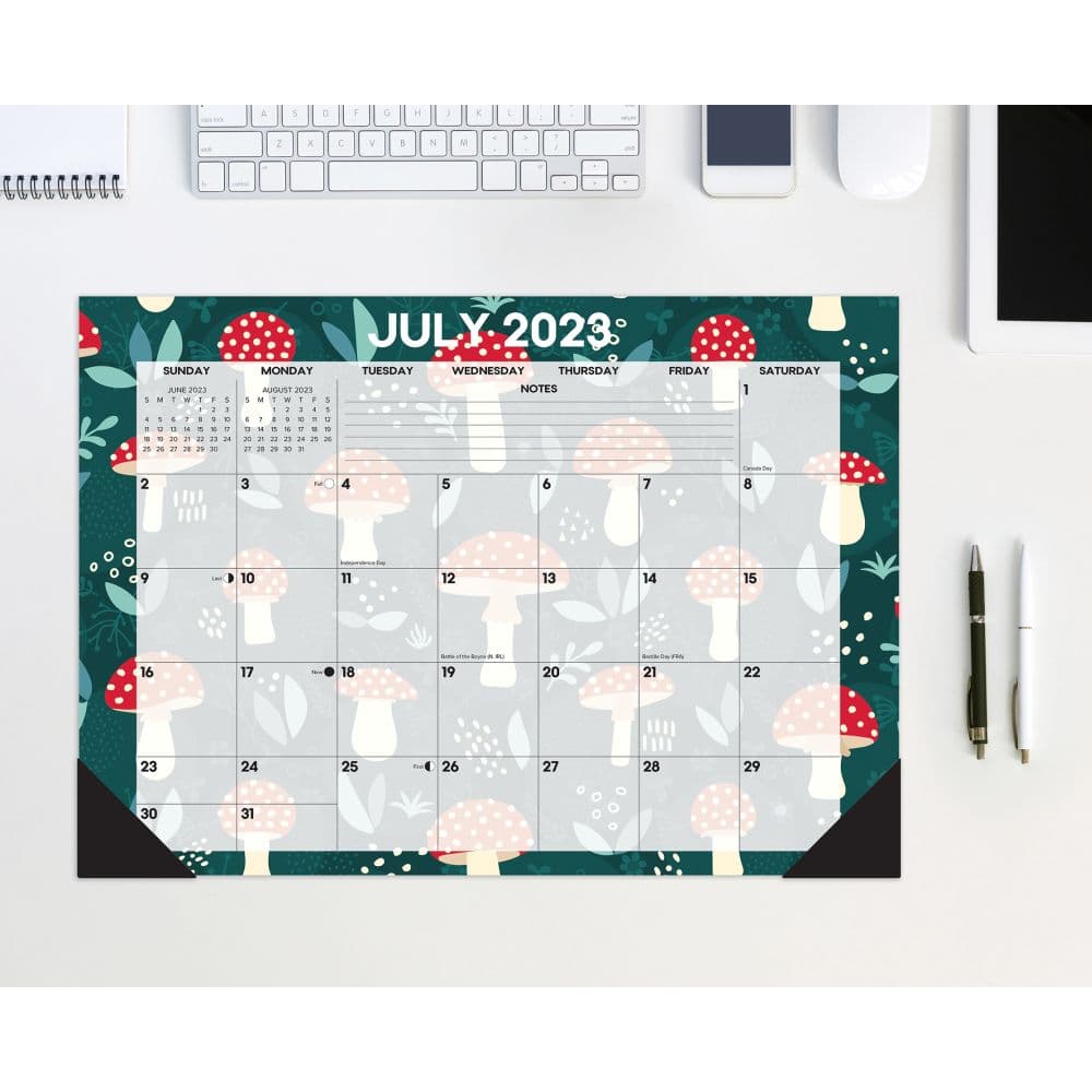 Mad for Mushrooms 2024 Academic Desk Pad