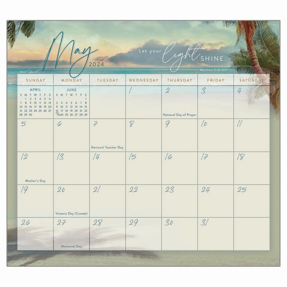 Seaside Serenity 2024 Magnetic Calendar