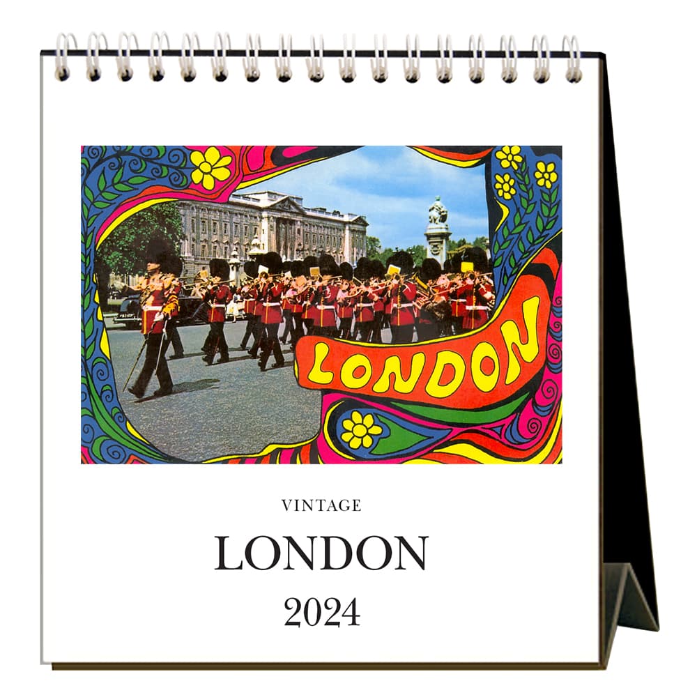 London Nostalgic 2024 Easel Desk Calendar