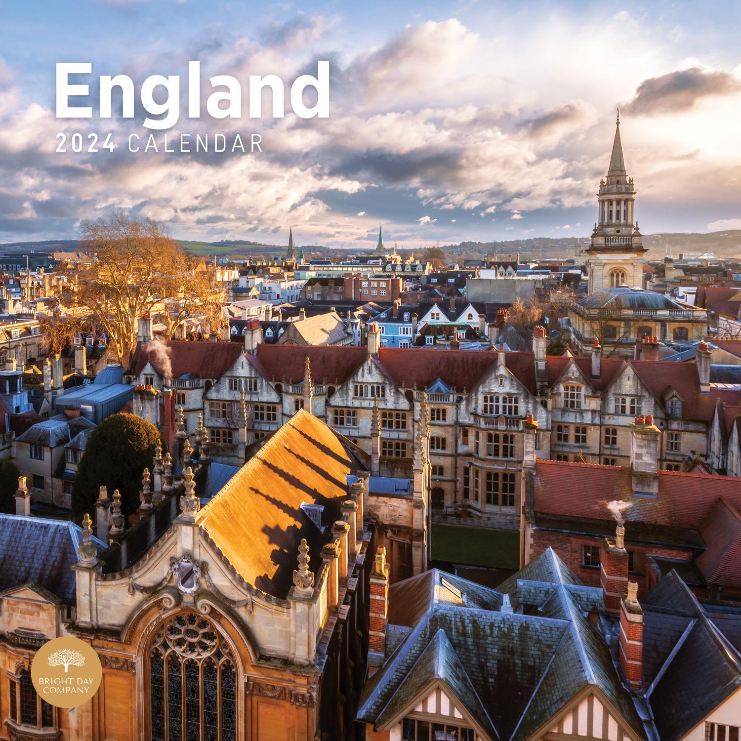 England 2024 Wall Calendar