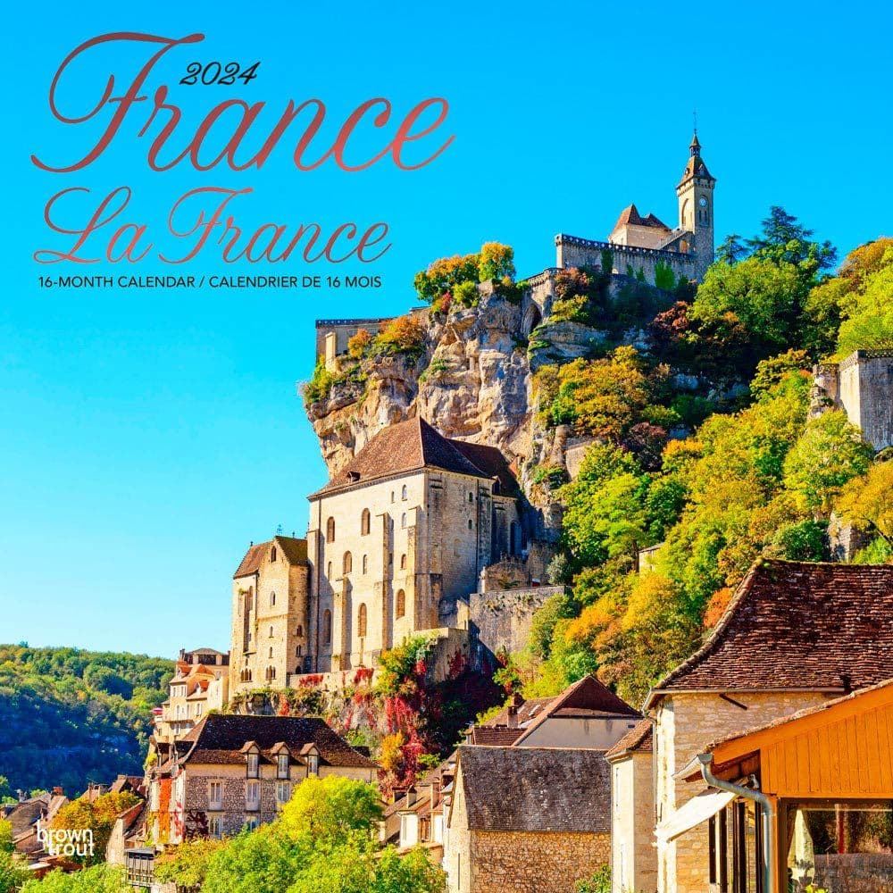 France La France-English French 2024 Wall Calendar