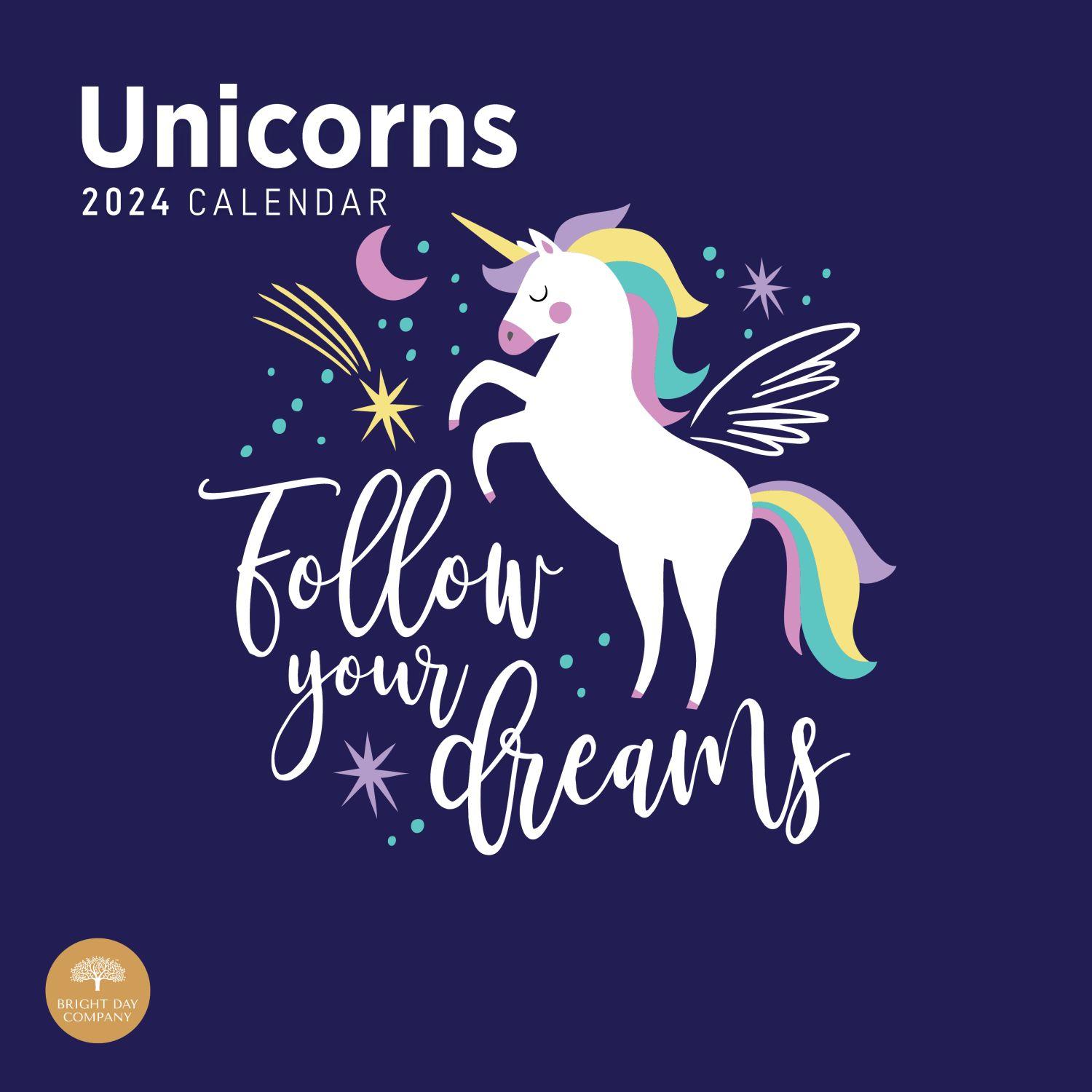 Unicorns 2024 Wall Calendar