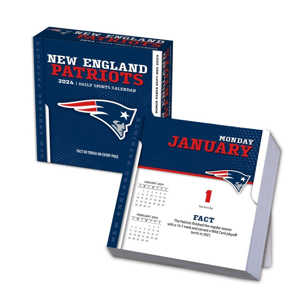 New England Patriots 2024 Desk Calendar