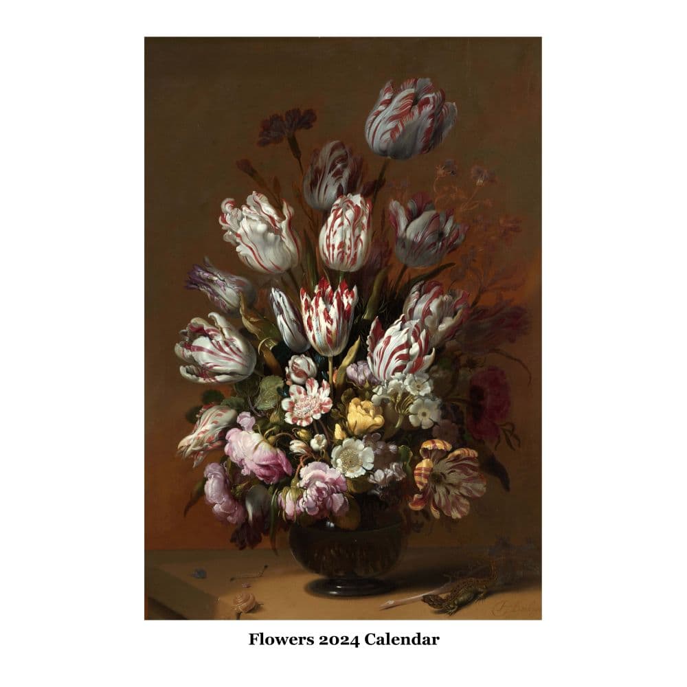 Flowers 2024 Poster Wall Calendar