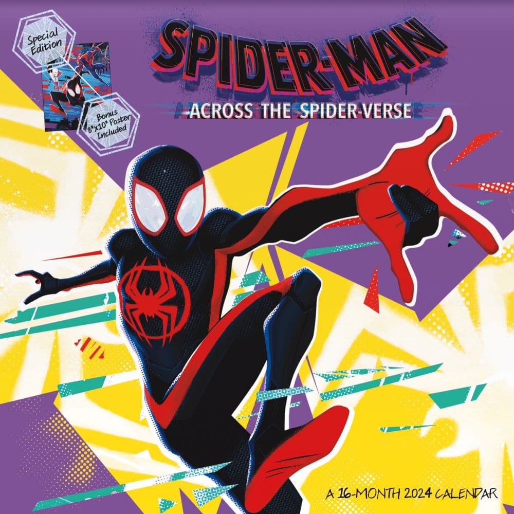 Spider-Man Across Spider Verse 2024 Wall Calendar