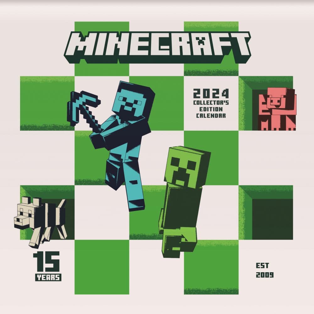 Minecraft 15 Year Collector's Edition 2024 Wall Calendar