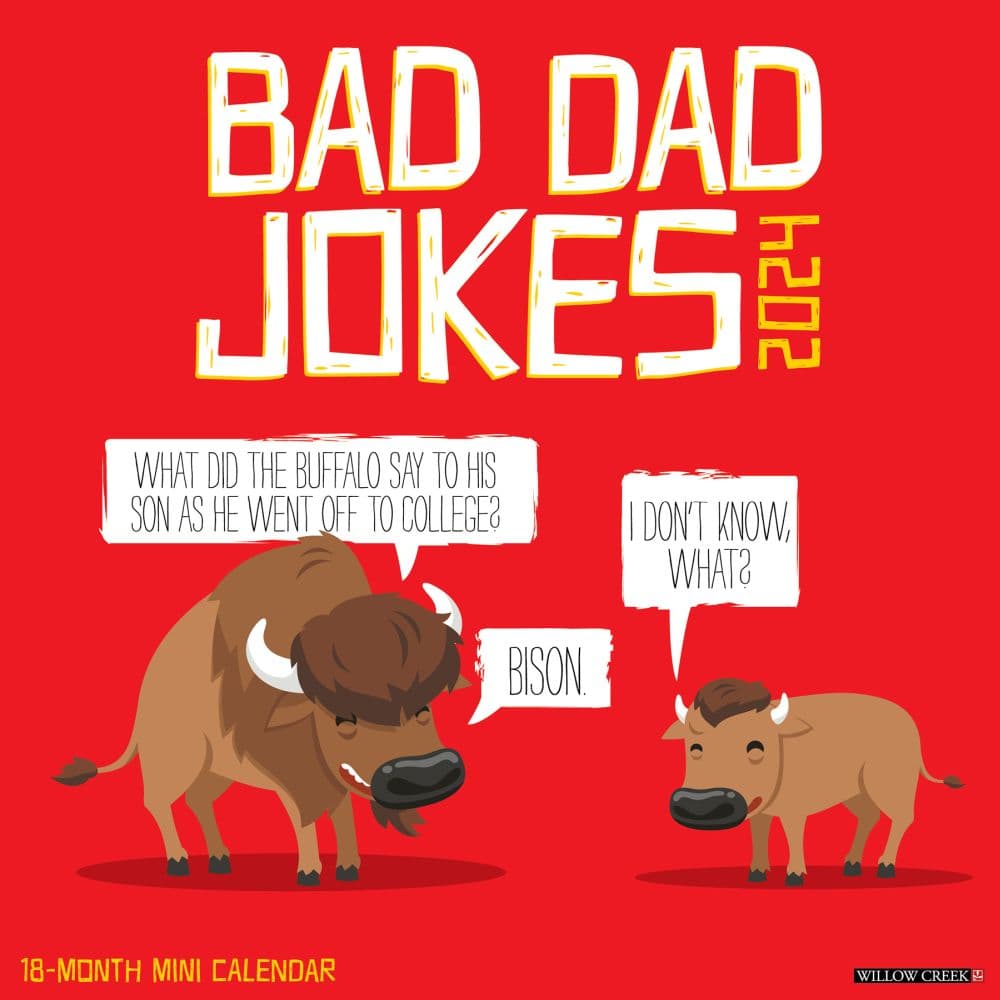 Bad Dad Jokes  2024 Mini Wall Calendar