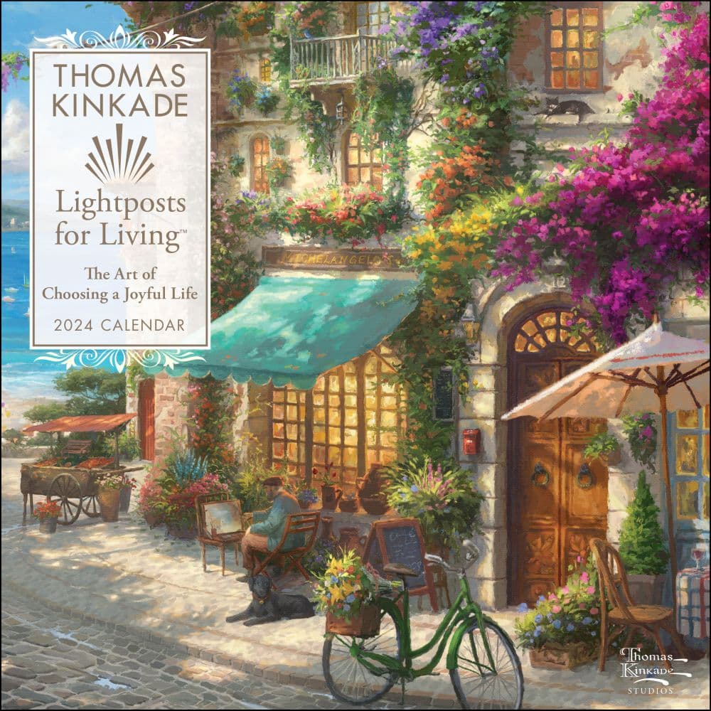 Kinkade Lightposts for Living 2024 Wall Calendar