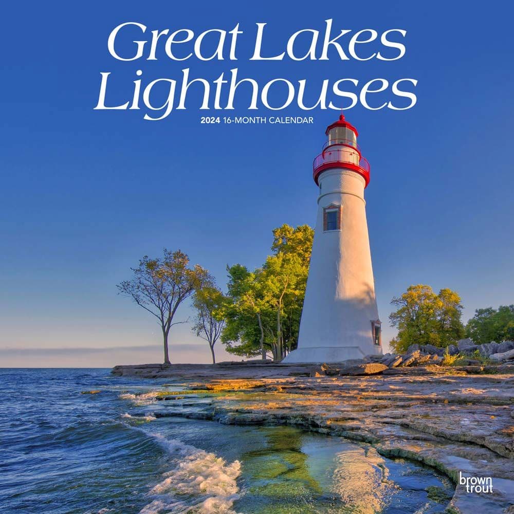 Lighthouses Great Lakes 2024 Wall Calendar