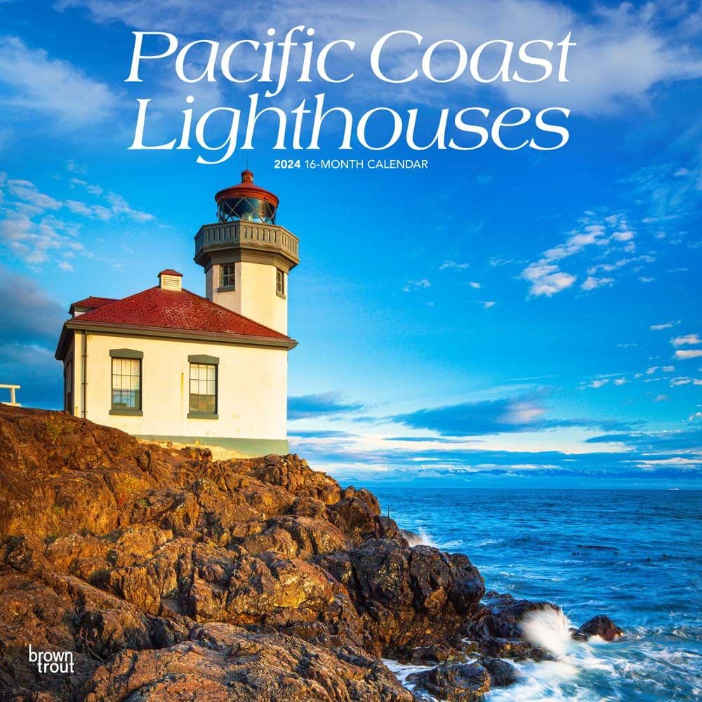 Lighthouses Pacific Coast 2024 Wall Calendar