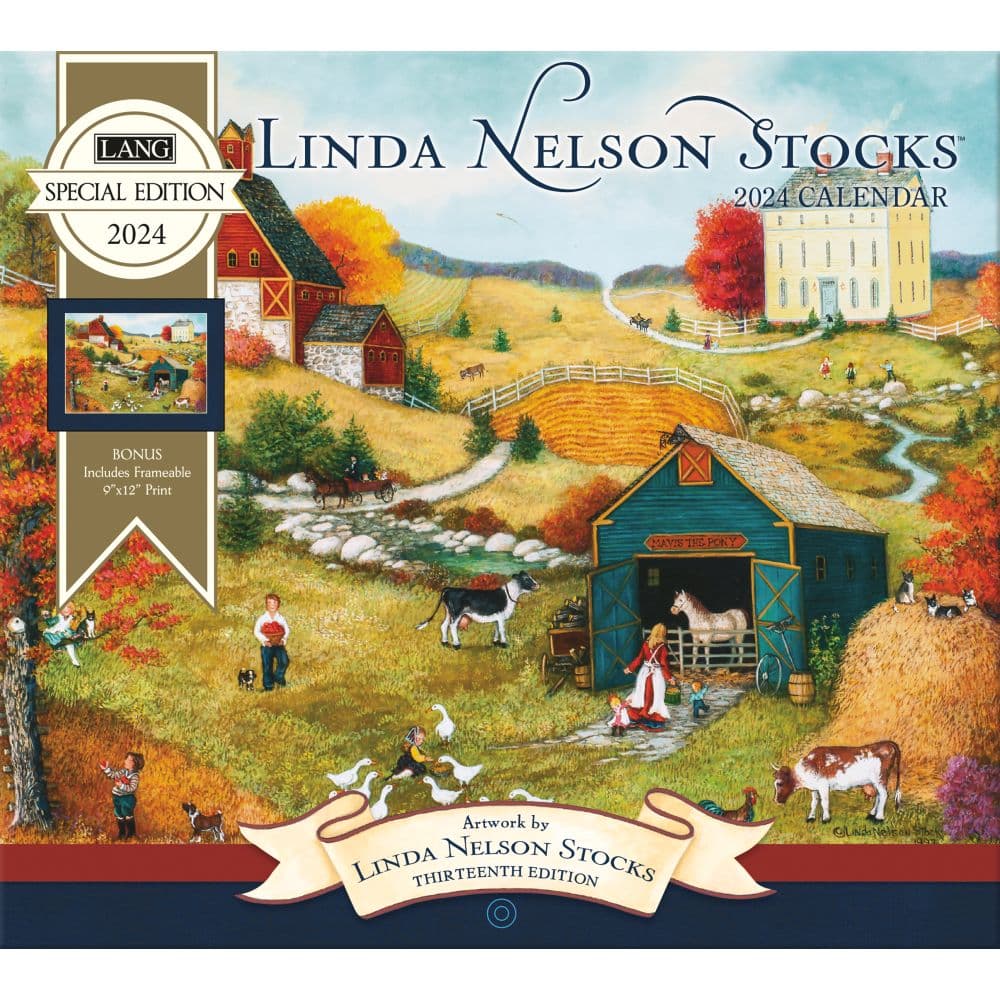 Linda Nelson Stocks Special Edition 2024 Wall Calendar