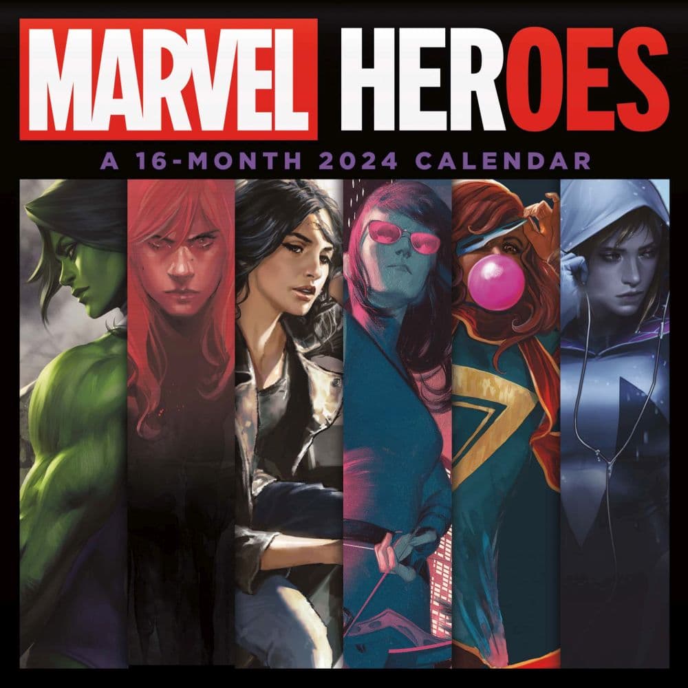 Marvel HERoes 2024 Wall Calendar