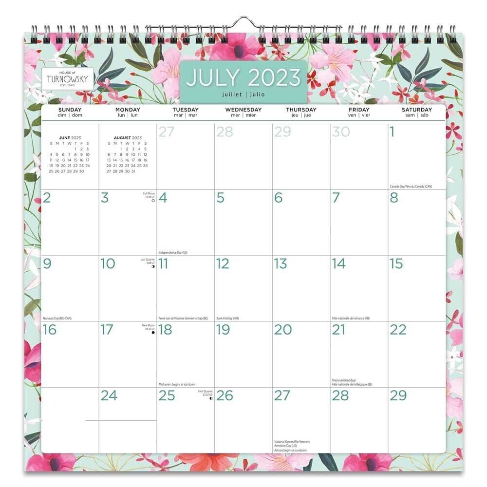 Turnowsky House Flower Shop Plato 2024 Wall Calendar