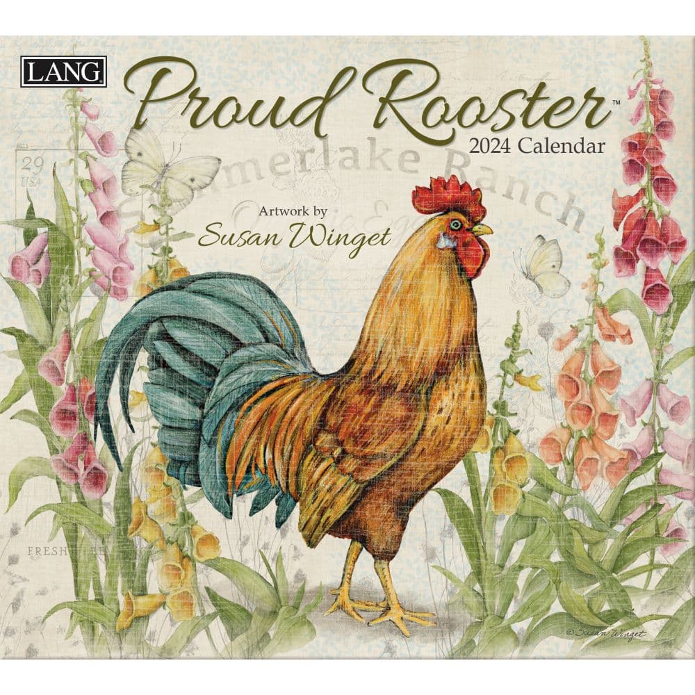 Proud Rooster 2024 Wall Calendar