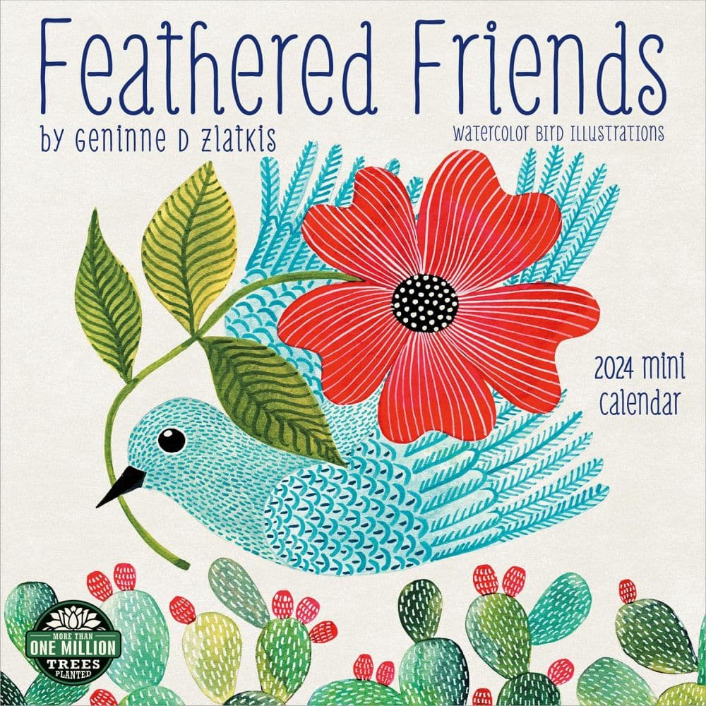 Feathered Friends 2024 Mini Wall Calendar