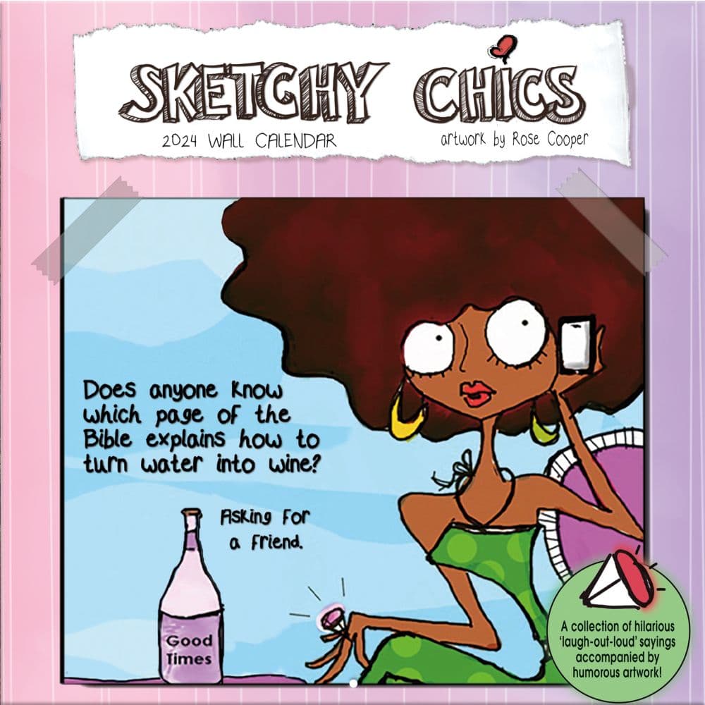 Sketchy Chics 2024 Wall Calendar