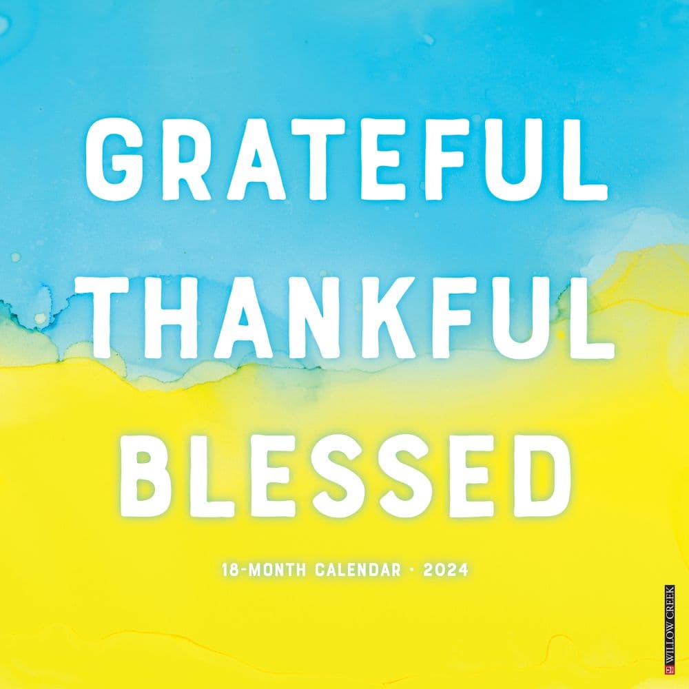 Grateful Thankful Blessed 2024 Wall Calendar