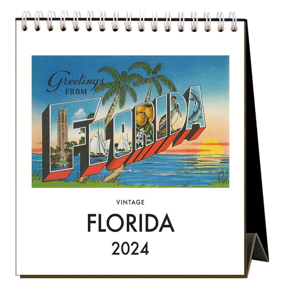 Florida 2024 Easel Desk Calendar