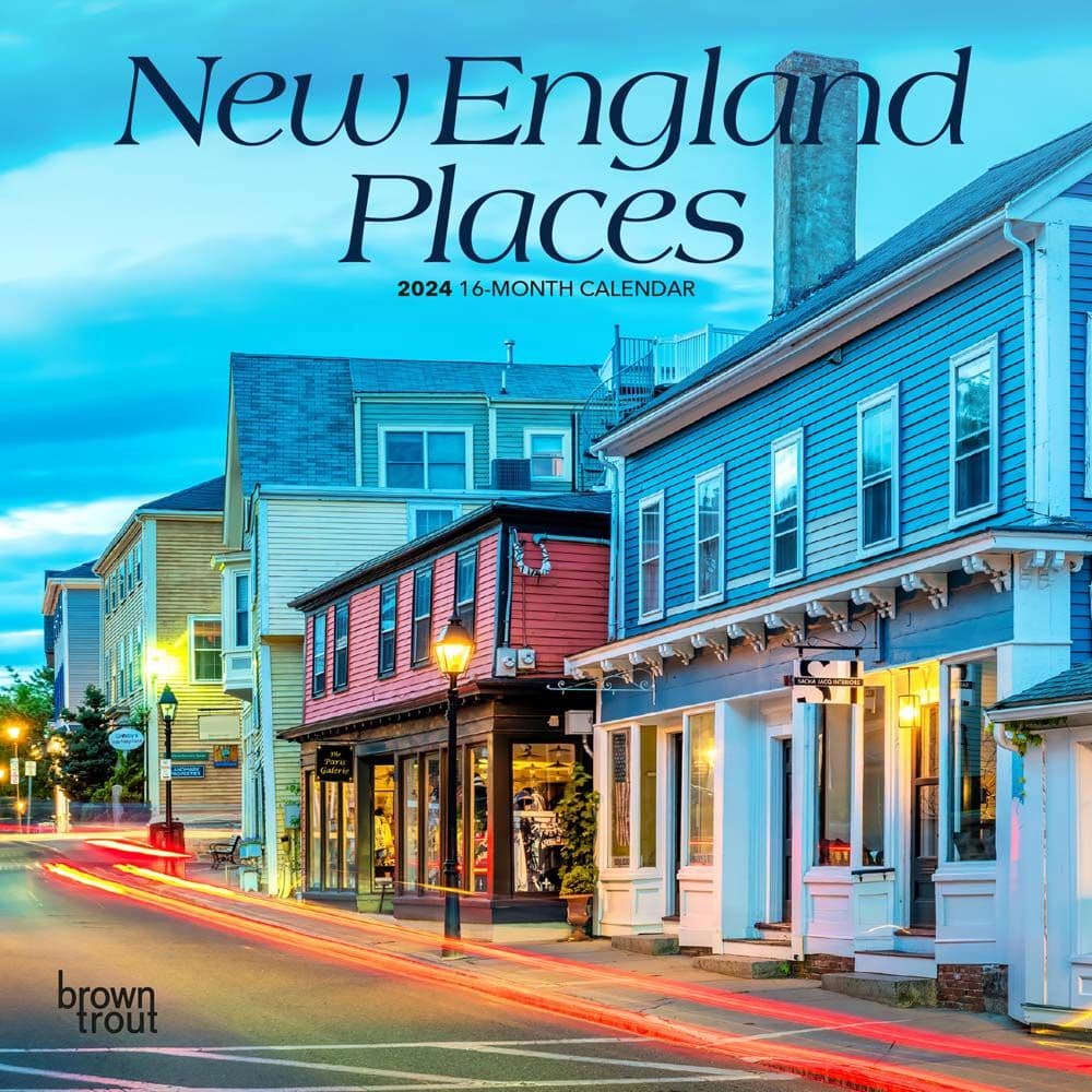 New England 2024 Mini Wall Calendar