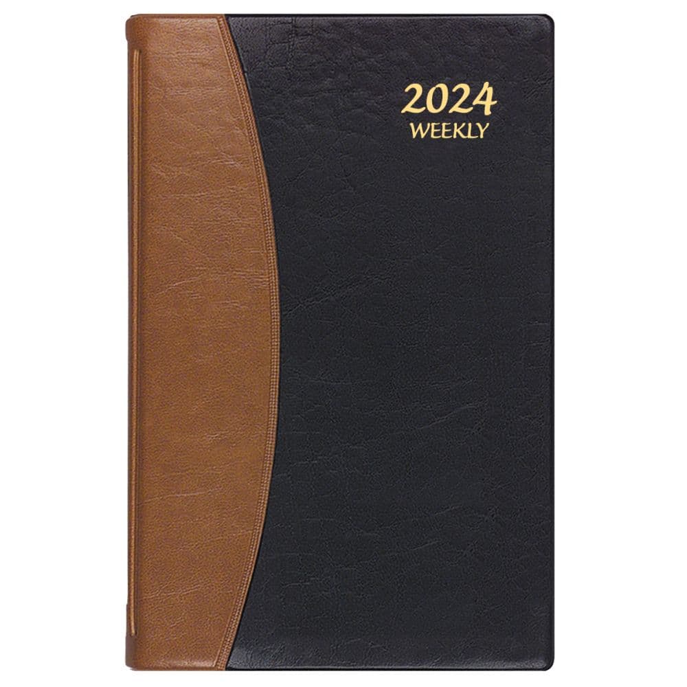 Black Tan Carriage Weekly 2024 Planner