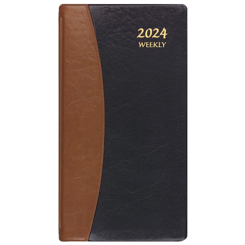 Black Tan Carriage Pocket 2024 Planner