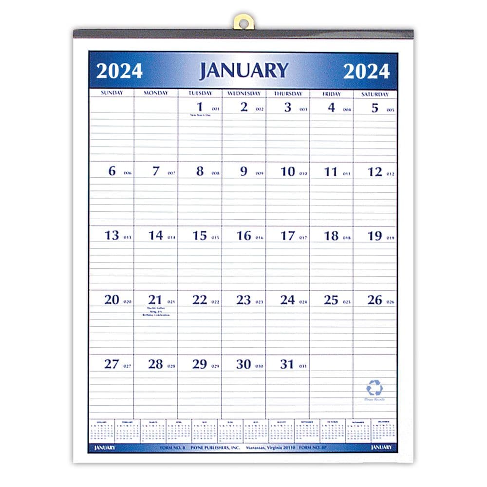 Magnetic Office 2024 Wall Calendar