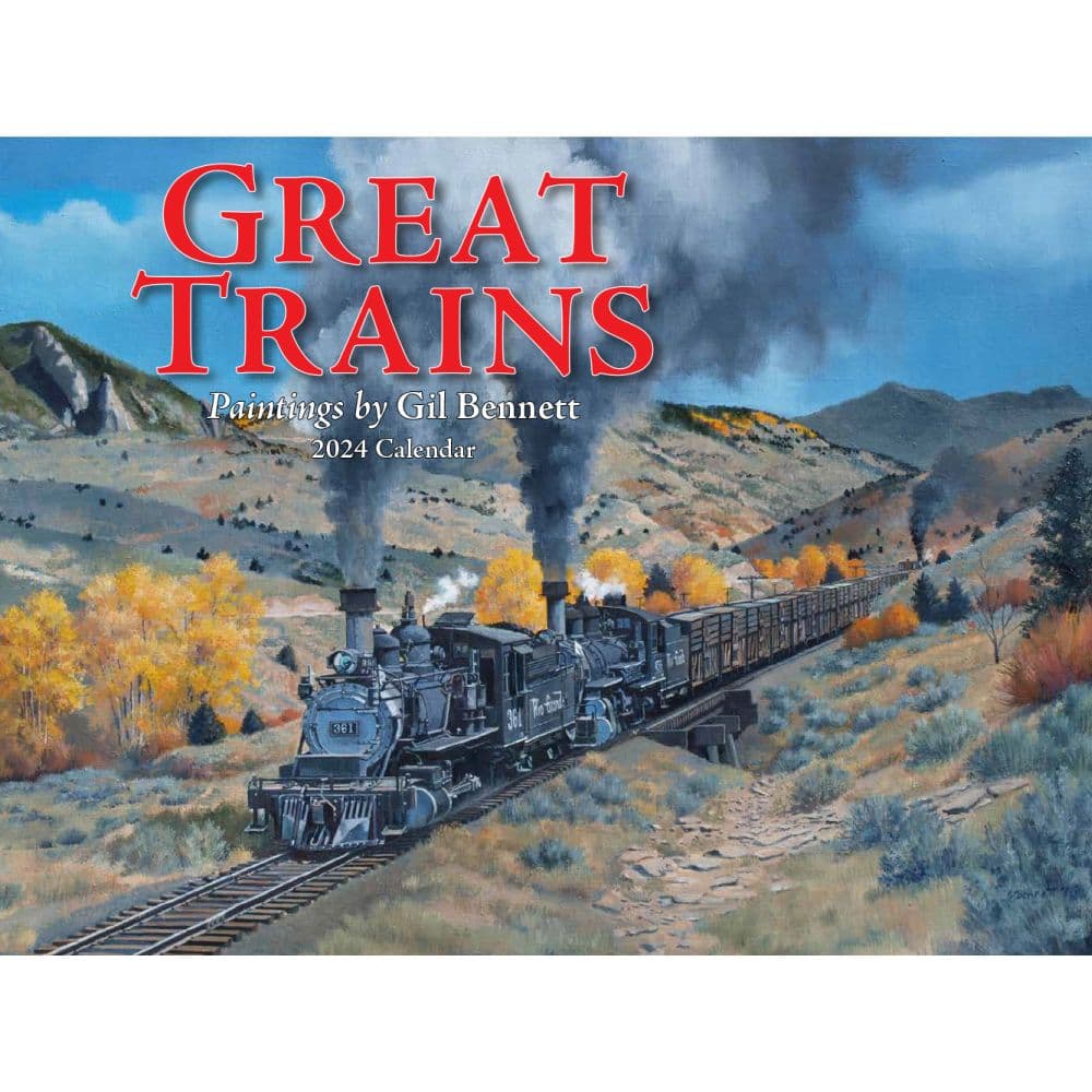 Trains Great 2024 Wall Calendar