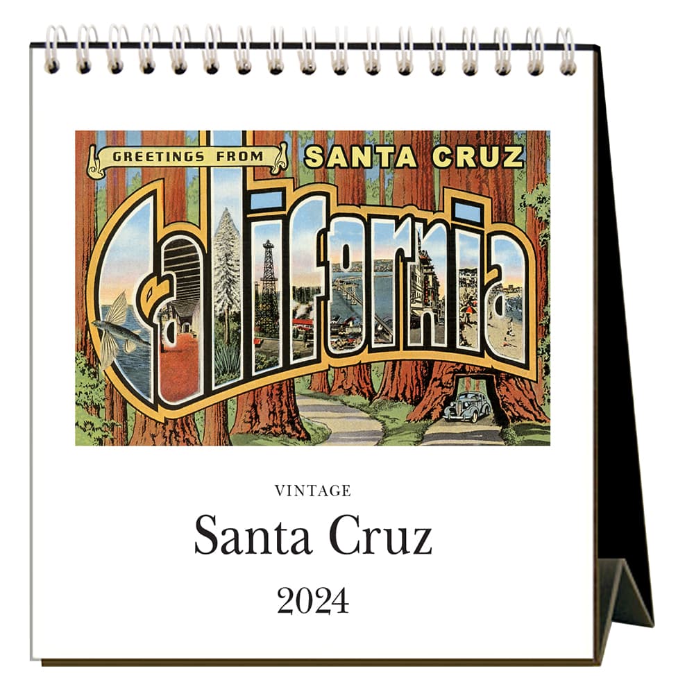 Santa Cruz Nostalgic 2024 Easel Desk Calendar