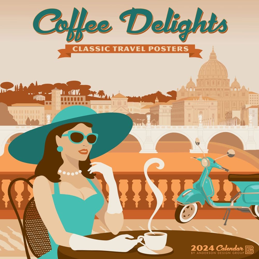 Coffee Delights Art 2024 Wall Calendar