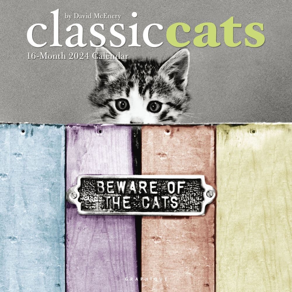 Classic Cats 2024 Wall Calendar