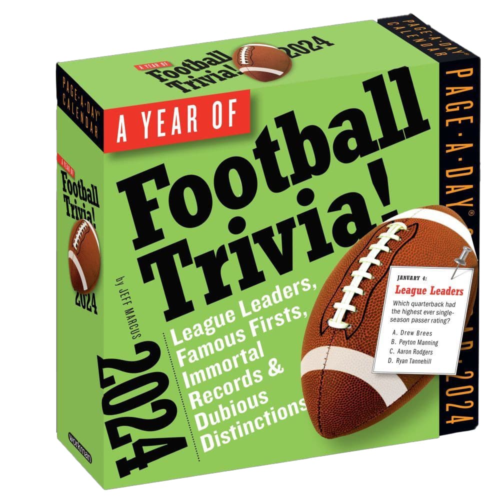 Football Trivia 2024 Desk Calendar