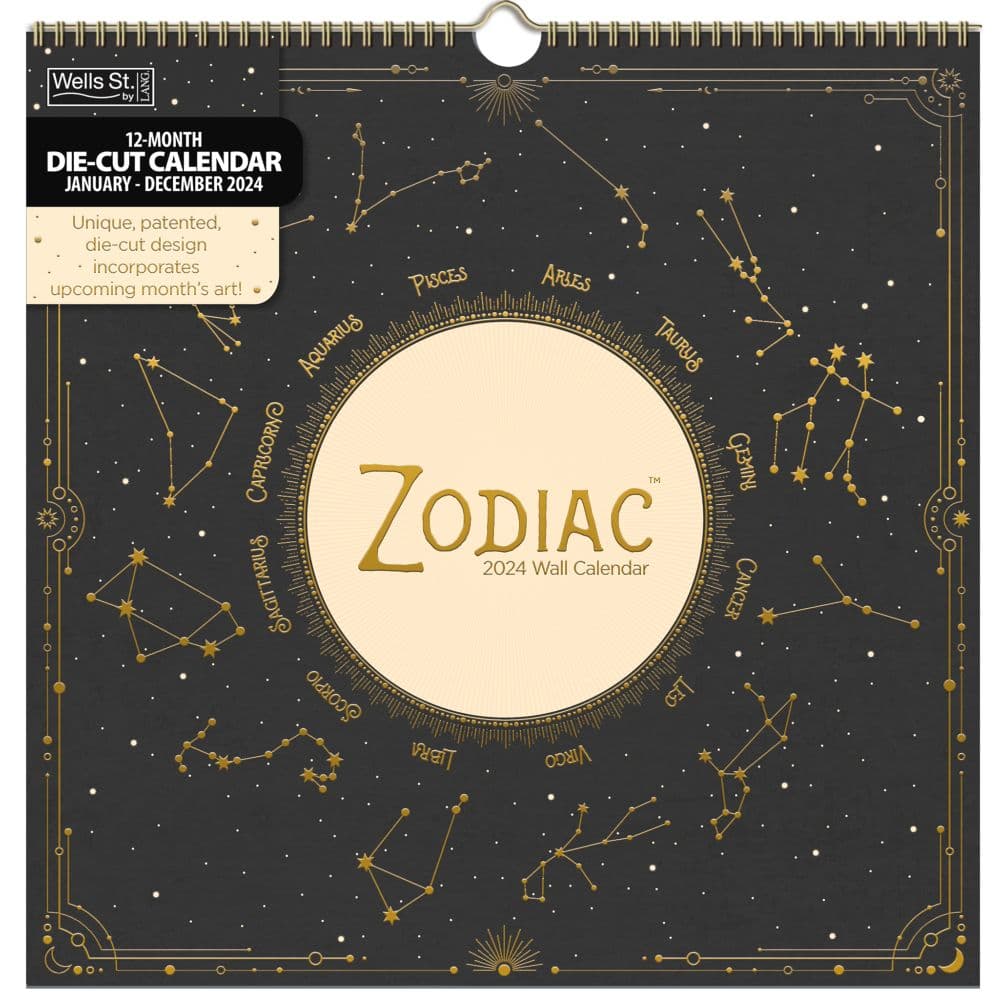 Zodiac Spiral 2024 Wall Calendar