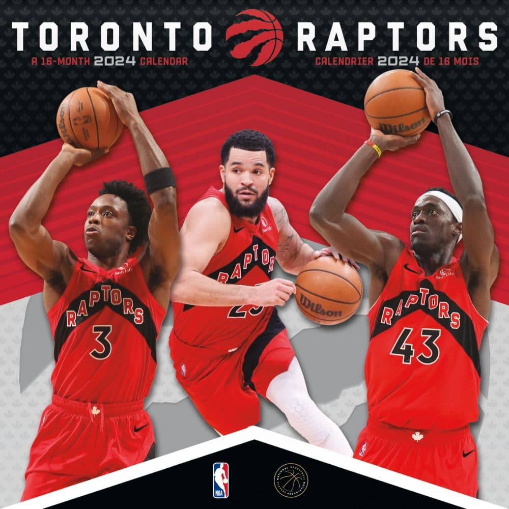 NBA Toronto Raptors 2024 Wall Calendar