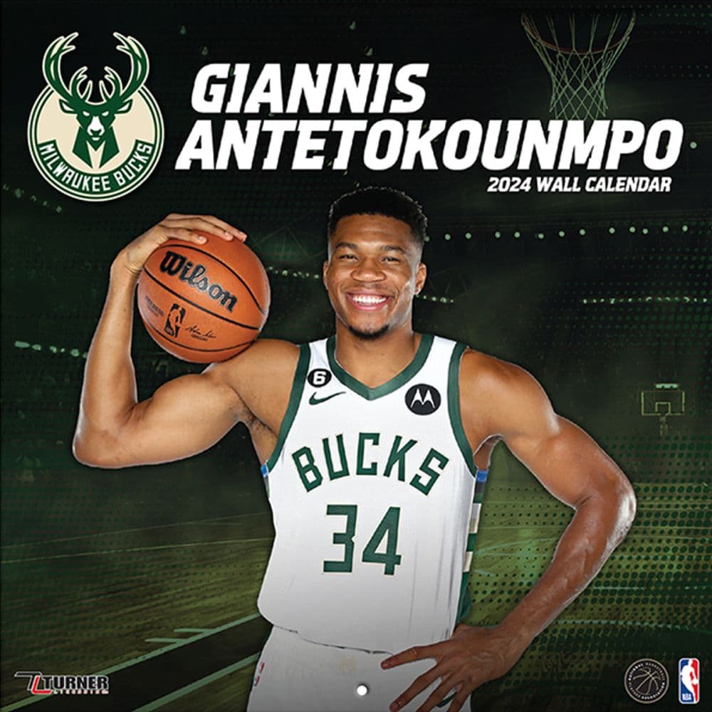 Giannis Antetokounmpo 2024 Mini Wall Calendar