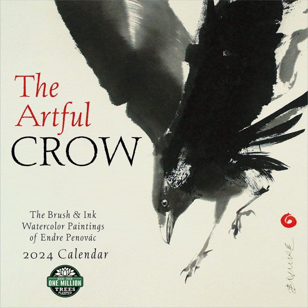 Artful Crow 2024 Wall Calendar