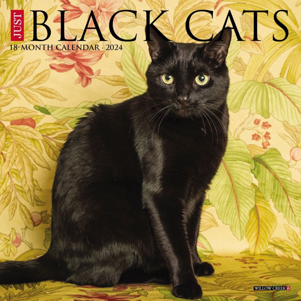 Black Cats 2024 Mini Wall Calendar